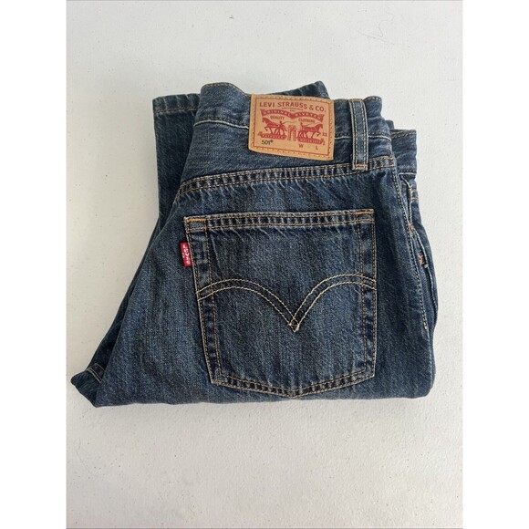 Levis 501 Jeans Womens 26 X32 Blue Original Fit Denim - Picture 11 of 11